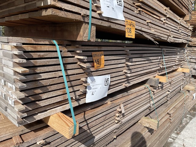 Ca. 104x guyana teak beschoeiingsplanken, 20x100mm, lengte 300cm - afbeelding 4 van  4