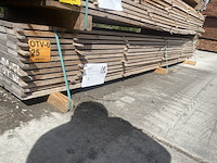 Ca. 104x guyana teak beschoeiingsplanken , 20x100mm, lengte 300cm - afbeelding 4 van  4