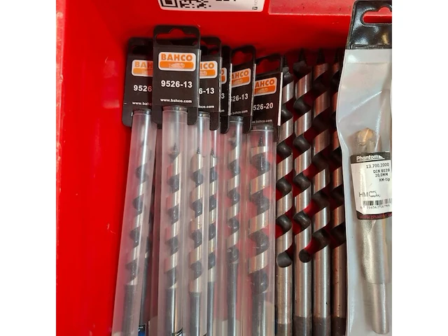 Ca. 105x diverse boren met ca. 15x adapter o.a. bahco, bosch - afbeelding 5 van  12
