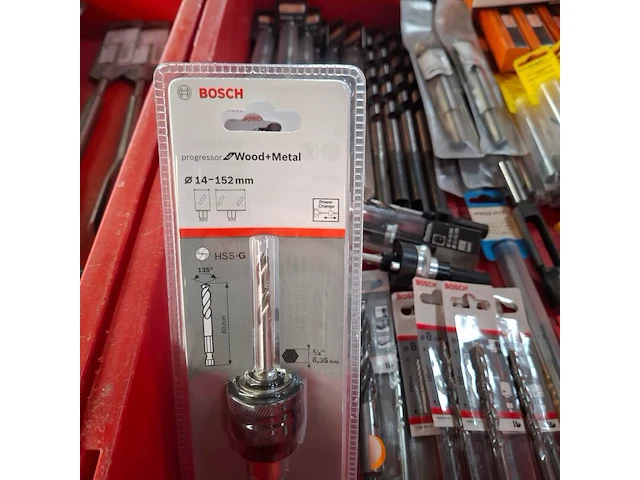 Ca. 105x diverse boren met ca. 15x adapter o.a. bahco, bosch - afbeelding 11 van  12