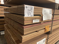 Ca. 105x guyana teak dekdelen, 21x145mm, lengte 215cm - afbeelding 4 van  4