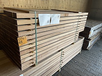 Ca. 107x angelim pedra balken geschaafd, 50x100mm, lengte 31/160cm, 76/190cm - afbeelding 2 van  3