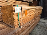 Ca. 107x guyana teak beschoeiingsplanken, 20x100mm, lengte 300cm - afbeelding 4 van  4