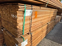Ca. 107x guyana teak beschoeiingsplanken, 20x100mm, lengte 350cm - afbeelding 4 van  4