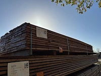 Ca. 107x guyana teak beschoeiingsplanken, 20x100mm, lengte 350cm - afbeelding 4 van  4