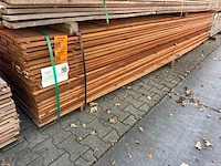Ca. 107x guyana teak beschoeiingsplanken, 20x100mm, lengte 500cm - afbeelding 4 van  4