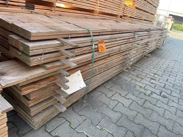 Ca. 108x douglas planken fijnbezaagd, 22x200mm, lengte 500cm - afbeelding 2 van  3
