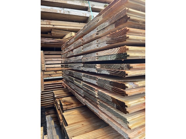 Ca. 108x douglas veer en groef, 18x185mm, lengte 400cm - afbeelding 3 van  3