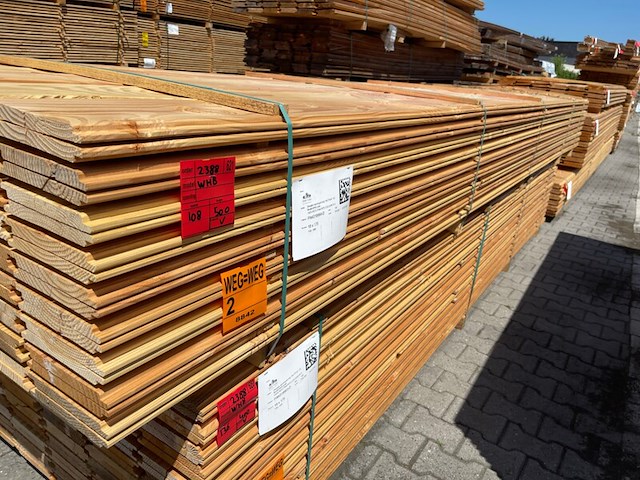 Ca. 108x douglas wisselsponning, 18x190mm, lengte 500cm - afbeelding 2 van  3