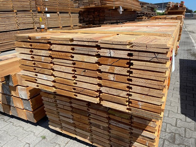Ca. 108x douglas wisselsponning, 18x190mm, lengte 500cm - afbeelding 3 van  3