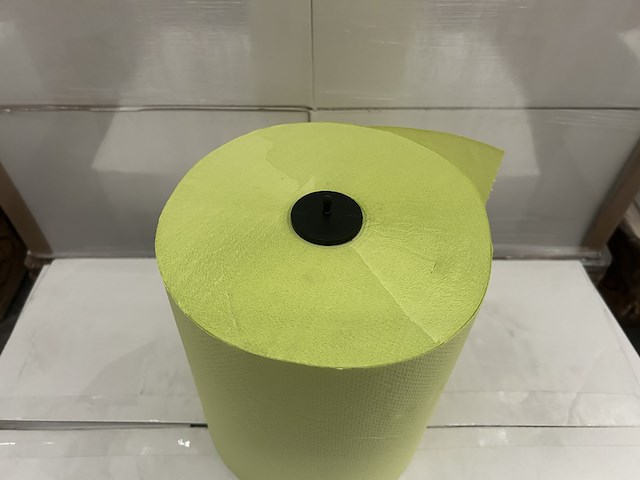 Ca. 108x handdoekrol hpg matic 100% cellulose groen 2 laags 21 cm 150 meter, groen - afbeelding 3 van  3