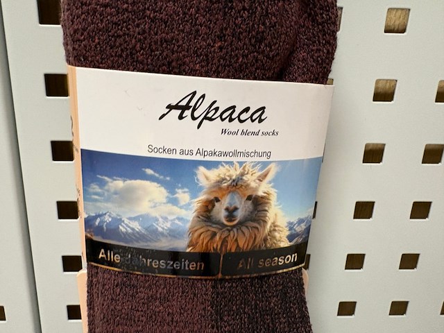Ca. 108x sokken alpaca, all-season, burgundy - afbeelding 3 van  6