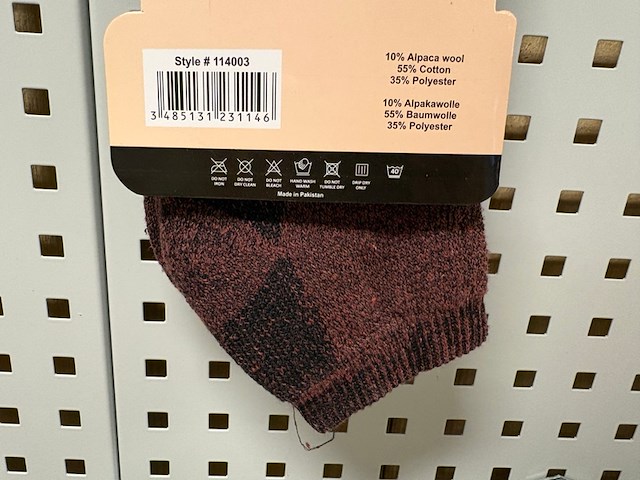 Ca. 108x sokken alpaca, all-season, burgundy - afbeelding 5 van  6