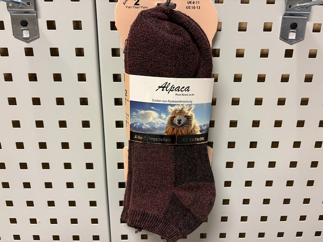 Ca. 108x sokken alpaca, all-season, burgundy - afbeelding 2 van  6
