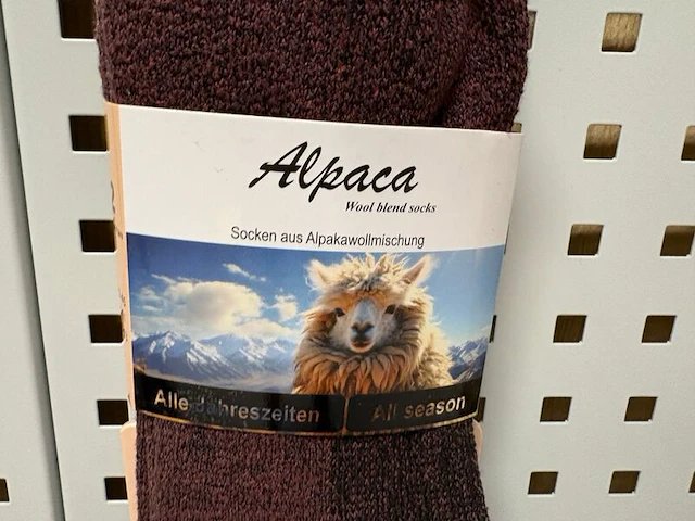 Ca. 108x sokken alpaca, all-season, burgundy - afbeelding 3 van  3