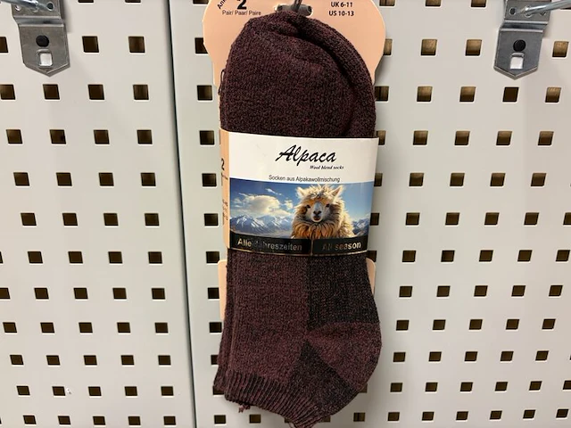 Ca. 108x sokken alpaca, all-season, burgundy - afbeelding 2 van  3