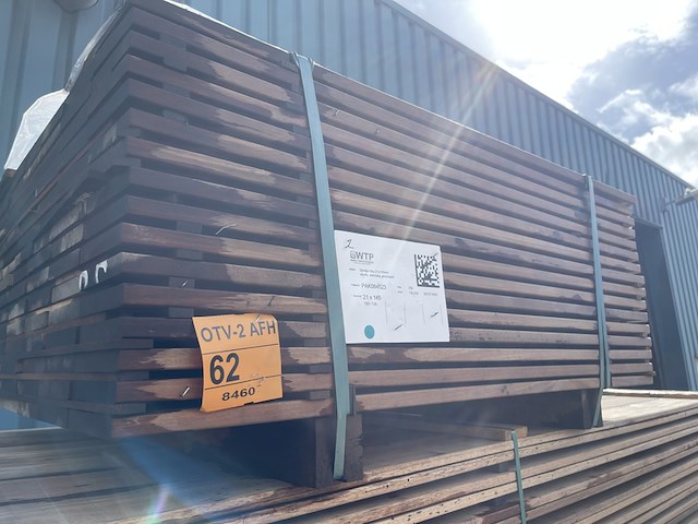 Ca. 109x guyana ipé planken geschaafd, 21x145mm, lengte 125cm - afbeelding 4 van  4