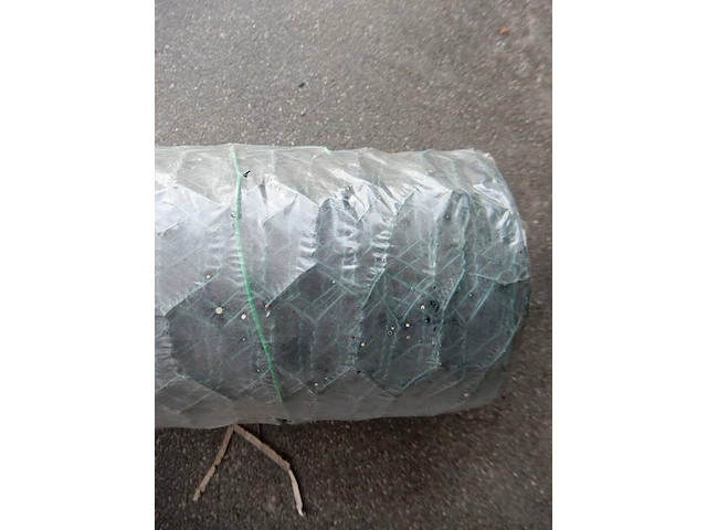 Ca. 10mtr kippengaas geplastificeerd zeskant, greenway, groen - afbeelding 2 van  4