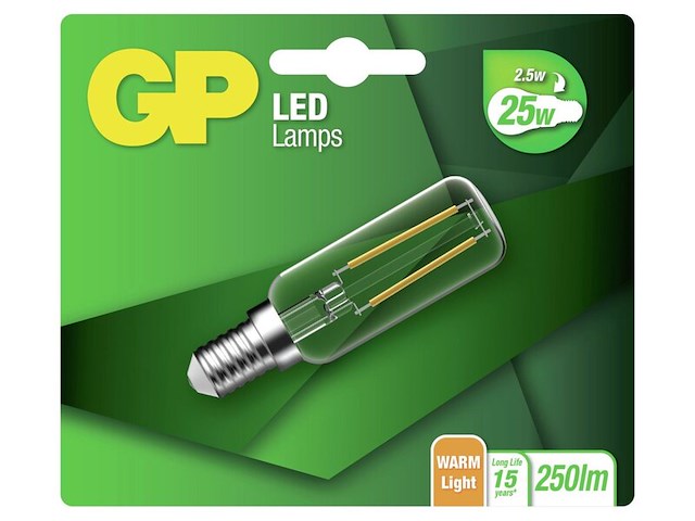 Ca. 10x afzuigkap lamp t25, gp lighting, 2.5w e14 - afbeelding 1 van  2