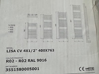 Ca. 10x badkamerradiator, drl products, lisa, ral 9016 - afbeelding 2 van  4