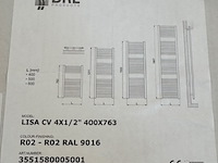 Ca. 10x badkamerradiator, drl products, lisa, ral 9016 - afbeelding 2 van  4