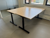 Ca. 10x bureautafel en 6x ladenblok, zwart/ahorn, in hoogte verstelbaar - afbeelding 2 van  10