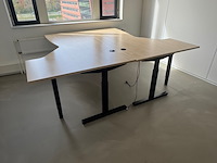Ca. 10x bureautafel en 6x ladenblok, zwart/ahorn, in hoogte verstelbaar - afbeelding 1 van  10