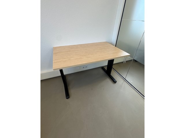 Ca. 10x bureautafel en 6x ladenblok, zwart/ahorn, in hoogte verstelbaar - afbeelding 3 van  10