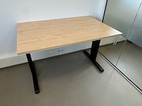 Ca. 10x bureautafel en 6x ladenblok, zwart/ahorn, in hoogte verstelbaar - afbeelding 3 van  10