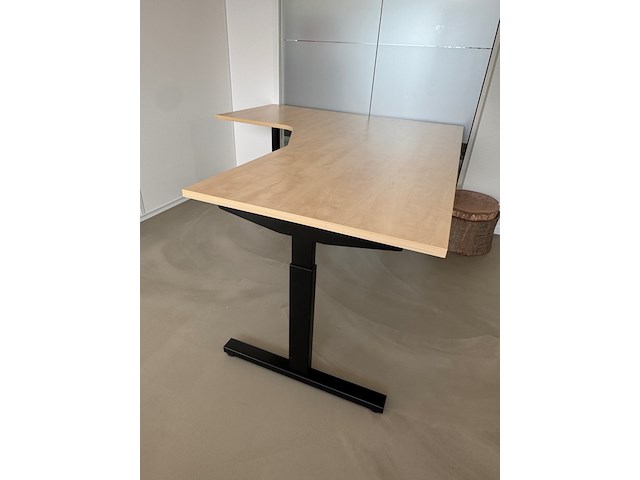 Ca. 10x bureautafel en 6x ladenblok, zwart/ahorn, in hoogte verstelbaar - afbeelding 4 van  10