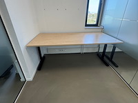 Ca. 10x bureautafel en 6x ladenblok, zwart/ahorn, in hoogte verstelbaar - afbeelding 5 van  10