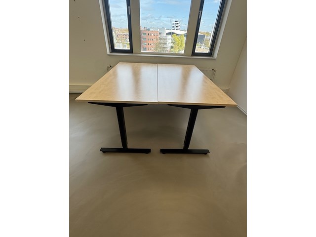 Ca. 10x bureautafel en 6x ladenblok, zwart/ahorn, in hoogte verstelbaar - afbeelding 6 van  10