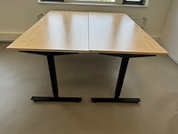 Ca. 10x bureautafel en 6x ladenblok, zwart/ahorn, in hoogte verstelbaar - afbeelding 6 van  10