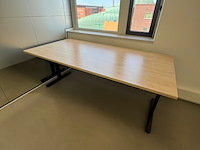 Ca. 10x bureautafel en 6x ladenblok, zwart/ahorn, in hoogte verstelbaar - afbeelding 8 van  10