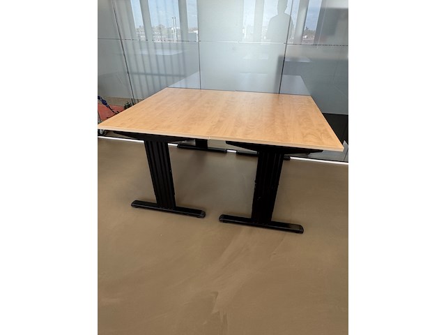 Ca. 10x bureautafel en 6x ladenblok, zwart/ahorn, in hoogte verstelbaar - afbeelding 9 van  10