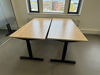 Ca. 10x bureautafel en 6x ladenblok, zwart/ahorn, in hoogte verstelbaar - afbeelding 10 van  10