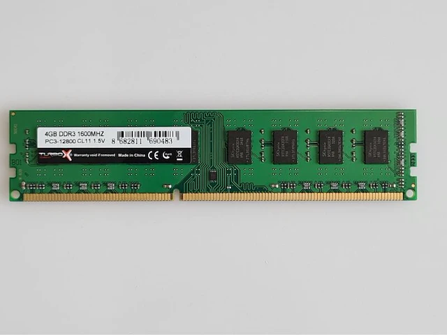 Ca. 10x ddr3 ram geheugen 4gb 1600mhz, hynix, turbo x, pc3-12800 cl11 - afbeelding 1 van  2