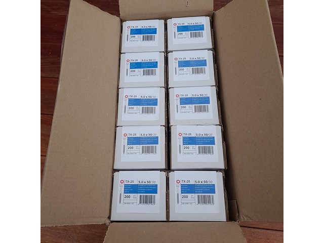 Ca. 10x doos spaanplaatschroeven, 5.0 x 50 mm - afbeelding 3 van  4