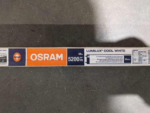 Ca. 10x doos tl-buizen, osram, t8 lumilux 58w, (ca. 25 stuks per doos) - afbeelding 4 van  7