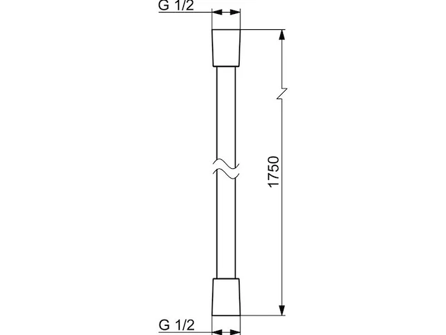 Ca. 10x doucheslang, hansa, l175cm 1/2 inch, chroom, glans - afbeelding 3 van  3