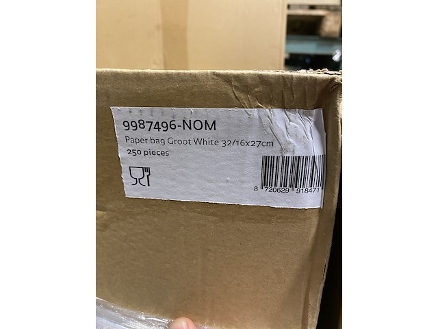 Ca. 10x dozen a 250 stuks papieren draagtassen groot - afbeelding 3 van  3