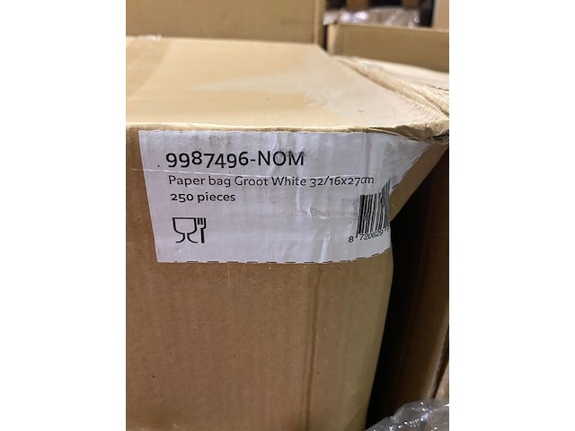 Ca. 10x dozen a 250 stuks papieren draagtassen groot - afbeelding 3 van  4