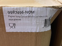 Ca. 10x dozen a 250 stuks papieren draagtassen groot - afbeelding 3 van  4