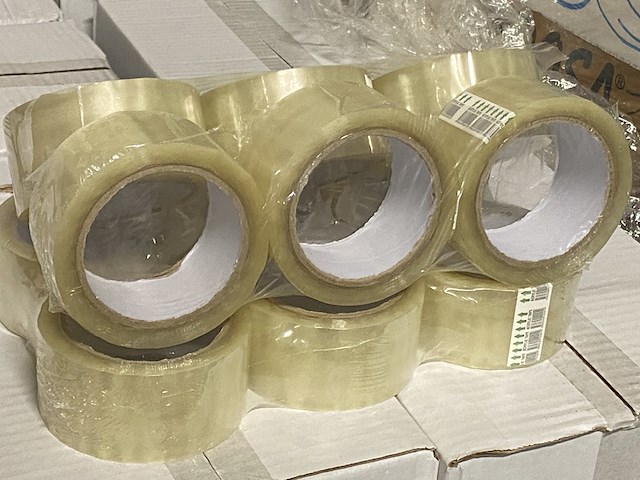 Ca. 10x dozen a 36 rollen plakband lowe noise, transparant - afbeelding 4 van  5