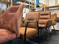 Ca. 10x eetkamerstoelen, cognac - afbeelding 2 van  7