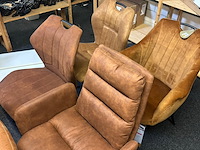 Ca. 10x eetkamerstoelen, cognac - afbeelding 3 van  7