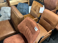 Ca. 10x eetkamerstoelen, cognac - afbeelding 4 van  7