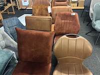 Ca. 10x eetkamerstoelen, cognac - afbeelding 6 van  7
