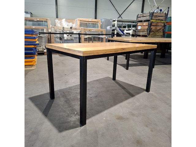 Ca. 10x eiken horeca/ kantine tafels - afbeelding 3 van  9