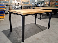 Ca. 10x eiken horeca/ kantine tafels - afbeelding 3 van  9